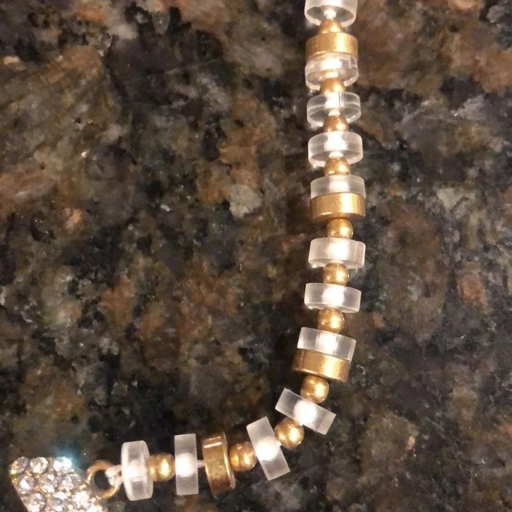 J Crew Statement Necklace Gold Tone